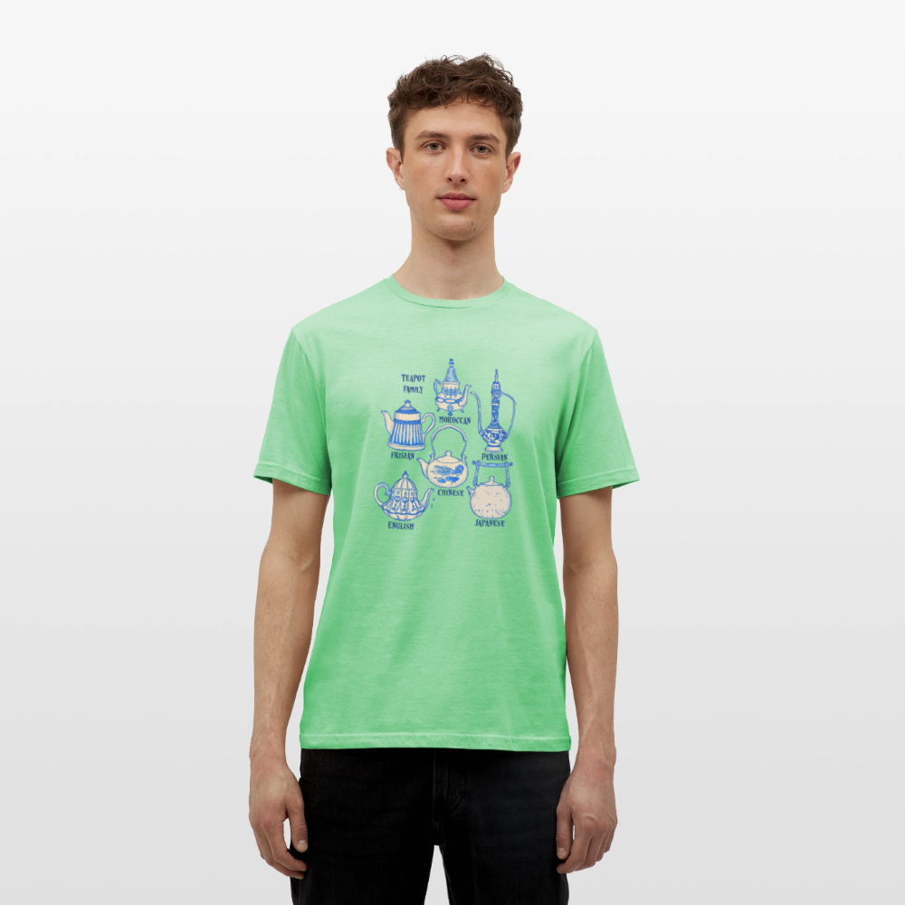 Männer T-Shirt - “So Many Teapots” - Mintgrün