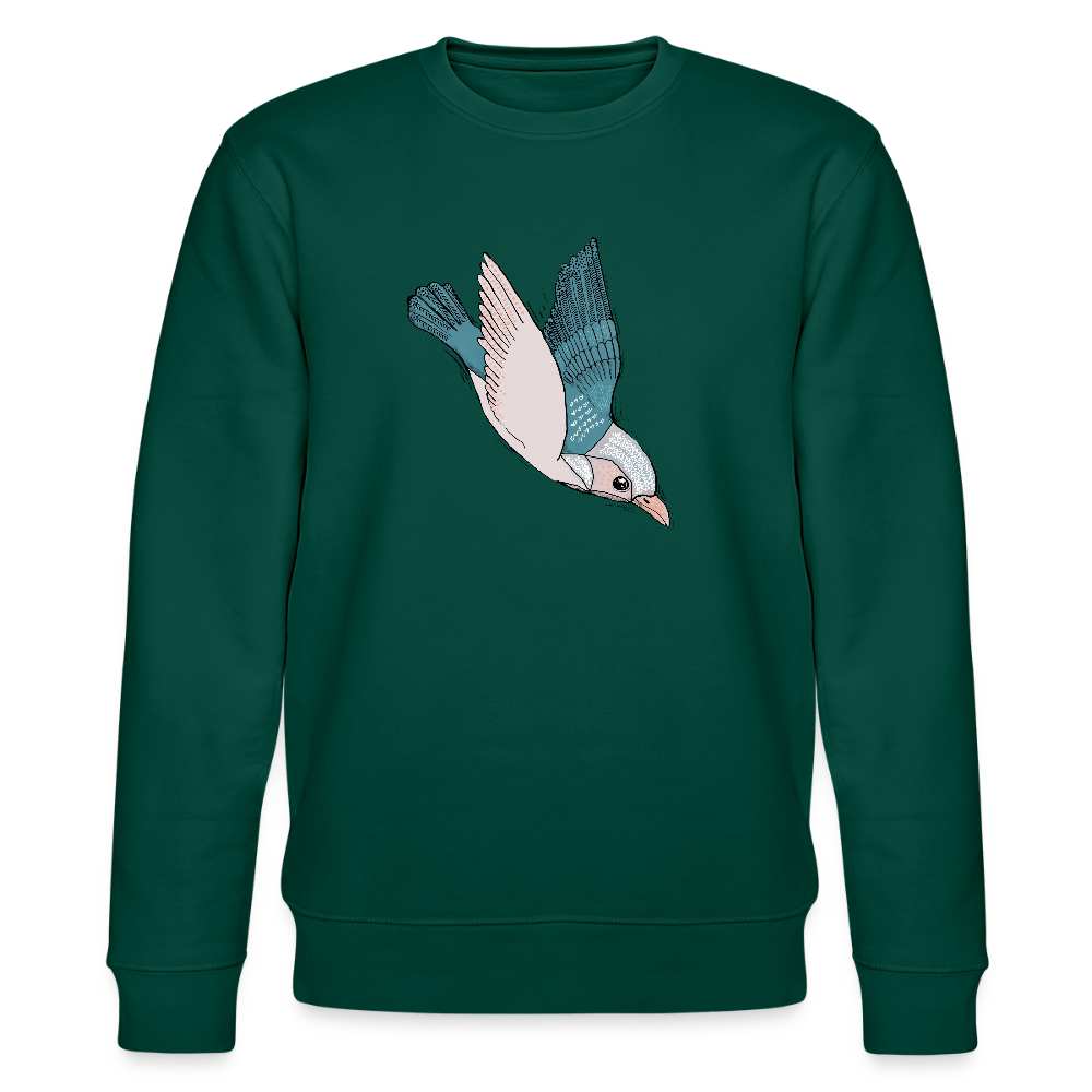 Männer Bio-Sweatshirt - "Vogel im Sturzflug" - Forest