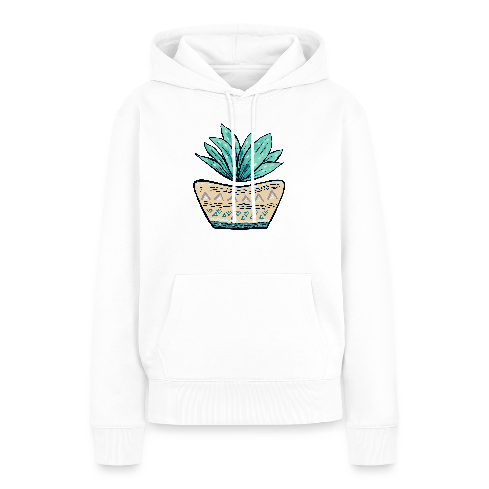 Frauen Premium Hoodie - Aloe Vera - Weiß