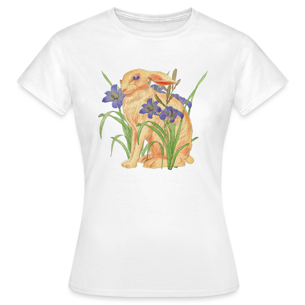 Frauen T-Shirt - "Feldhase" - weiß