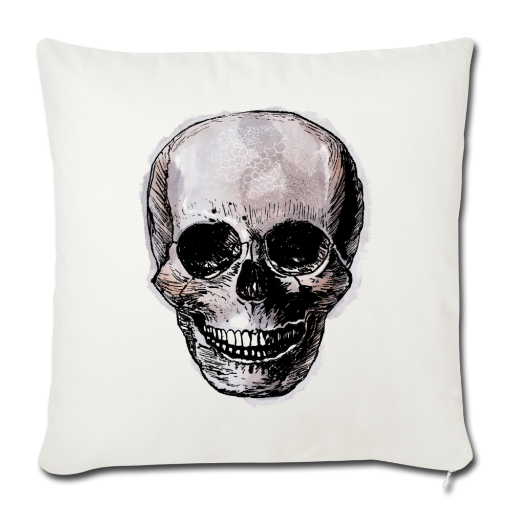 Sofakissen mit Füllung 44 x 44 cm - "Totenkopf in Tinte" - Hinter dem Mond
