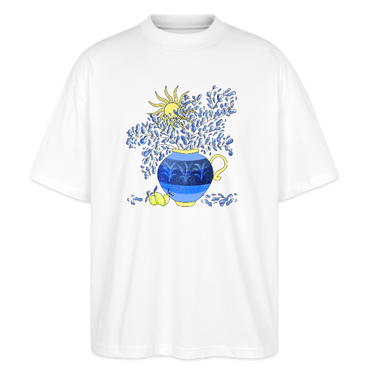 Stanley/Stella Oversized Unisex Bio T-Shirt - "Vase mit Zitronen" - Weiß
