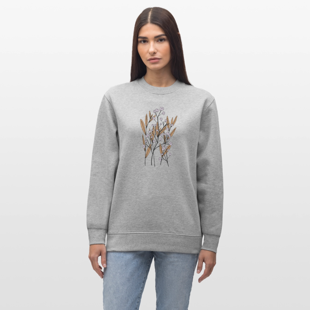 Männer Bio-Sweatshirt "Hygge Herbstgras" - Grau meliert