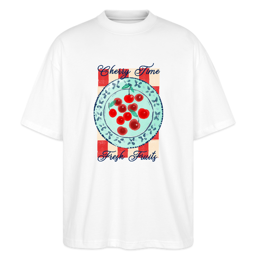 Stanley/Stella Oversized Unisex Bio T-Shirt - “Kirschenzeit” - Weiß