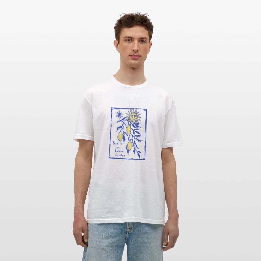 Männer T-Shirt- “Lemon Garden” - Weiß