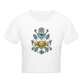 Crop T-Shirt - "Fatimas Lotos" - Weiß