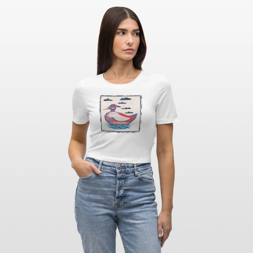 Cropped T-Shirt - Weiß