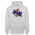Unisex Hoodie "Hase im Laub" - Hellgrau meliert