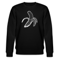 Männer Bio-Sweatshirt - "Weiße Banane" - Schwarz