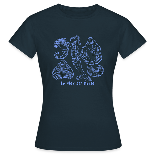 Frauen T-Shirt "La Mer" - Navy