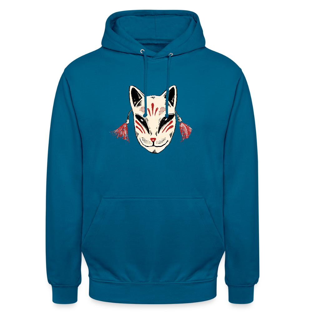 Unisex Hoodie - “Japanische Maske” - Tiefseeblau 