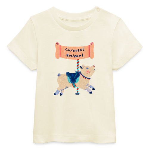 Stanley/Stella Baby Bio-T-Shirt - “Carousel Animal” - Weißgrau