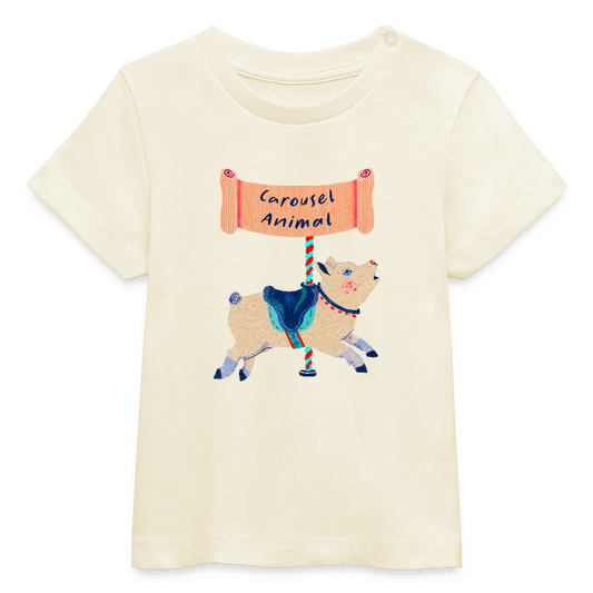 Stanley/Stella Baby Bio-T-Shirt - “Carousel Animal” - Weißgrau