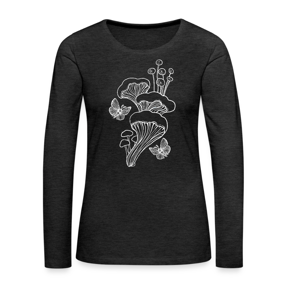 Frauen Premium Langarmshirt - “Goblincore_Tanz der Motten” - Anthrazit