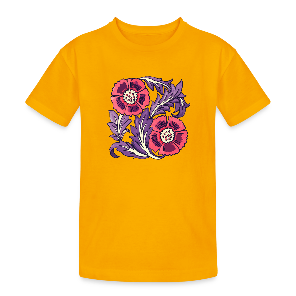 Kinder Heavy Cotton T-Shirt - “Vintage Poppy“ - Gold