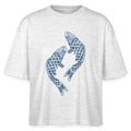 Stanley/Stella Frauen Boxy Bio-T-Shirt - “Blaue Kois” - Weiß meliert