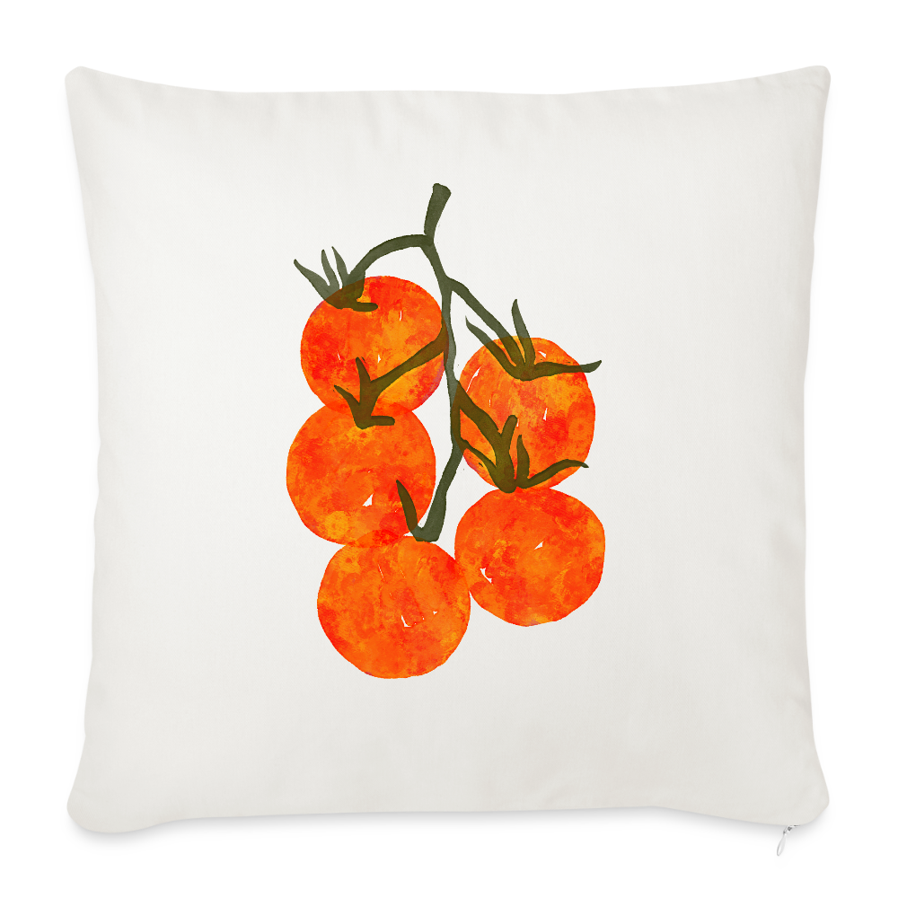 Sofakissen mit Füllung 44 x 44 cm - “I Pomodori” - Naturweiß 