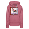Frauen Premium Hoodie - "Rotes Pferd" - Malve