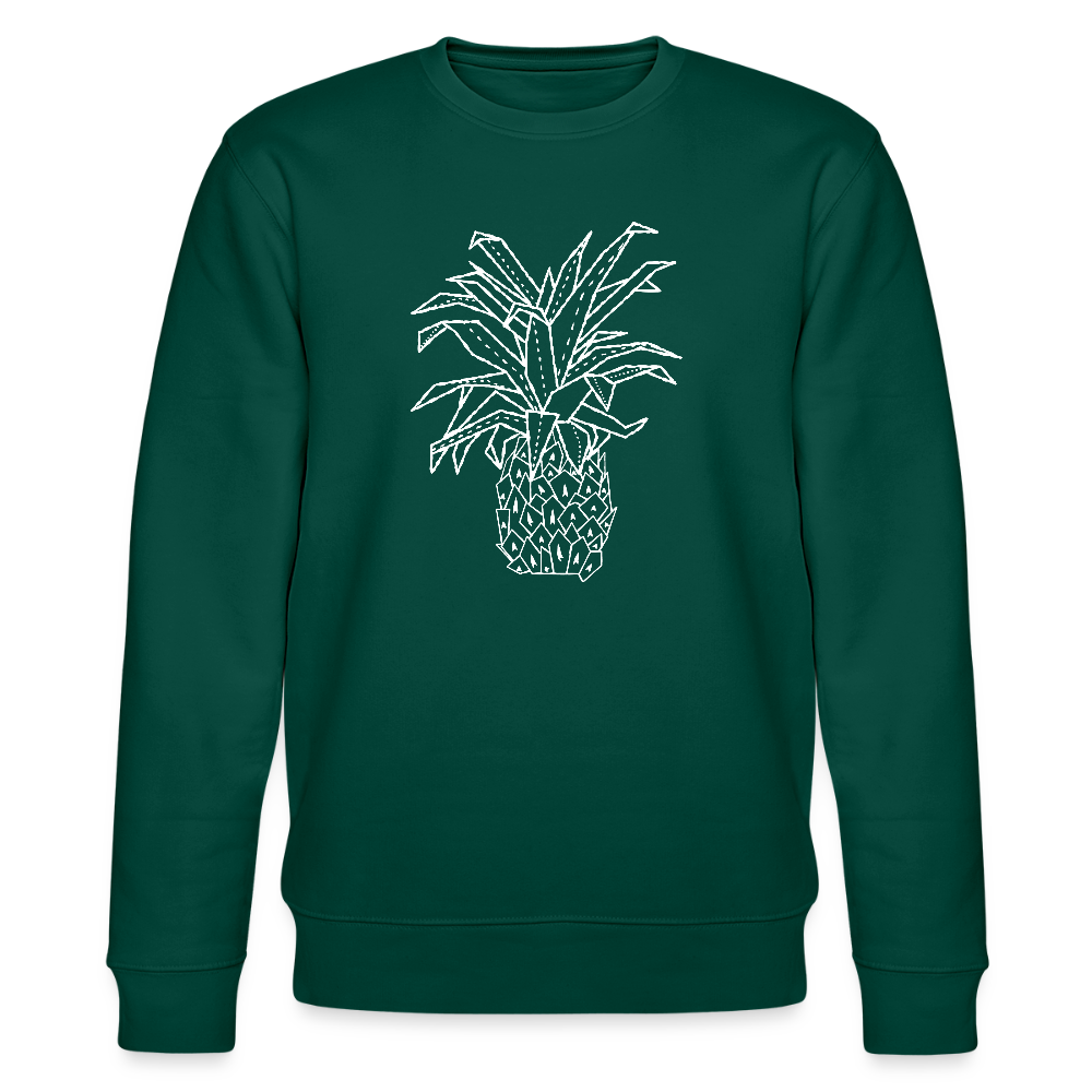 Männer Bio-Sweatshirt "Grafische Ananas" - Forest