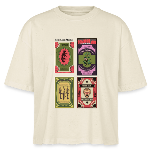 Stanley/Stella Frauen Boxy Bio-T-Shirt - "Safety Matches" - Weißgrau