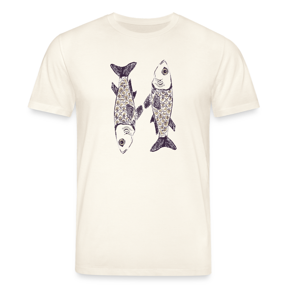 Stanley/Stella Unisex Bio-T-Shirt - “Zwei Sardinen” - Naturweiß 