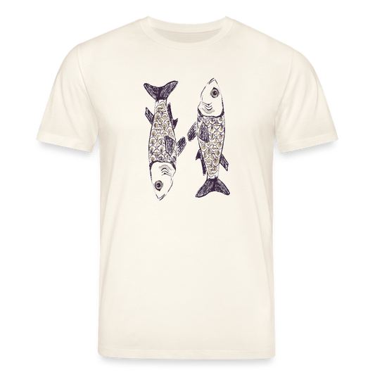 Stanley/Stella Unisex Bio-T-Shirt - “Zwei Sardinen” - Naturweiß 