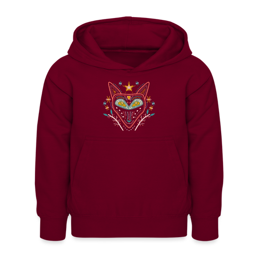 Kinder Hoodie "Nachtfuchs" - Bordeaux