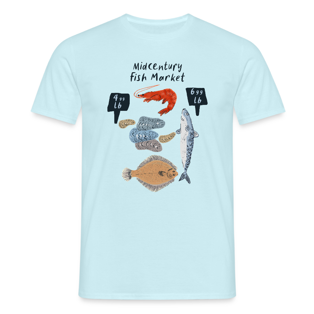 Männer T-Shirt - “Midcentury Fish Market” - Sky