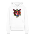Frauen Premium Hoodie - "Bunte Maske" - Weiß