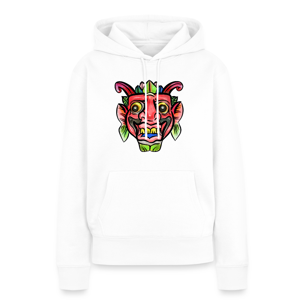 Frauen Premium Hoodie - "Bunte Maske" - Weiß