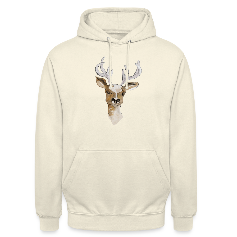 Unisex Hoodie "Hirsch in Aquarell" - Vanille-Milchshake