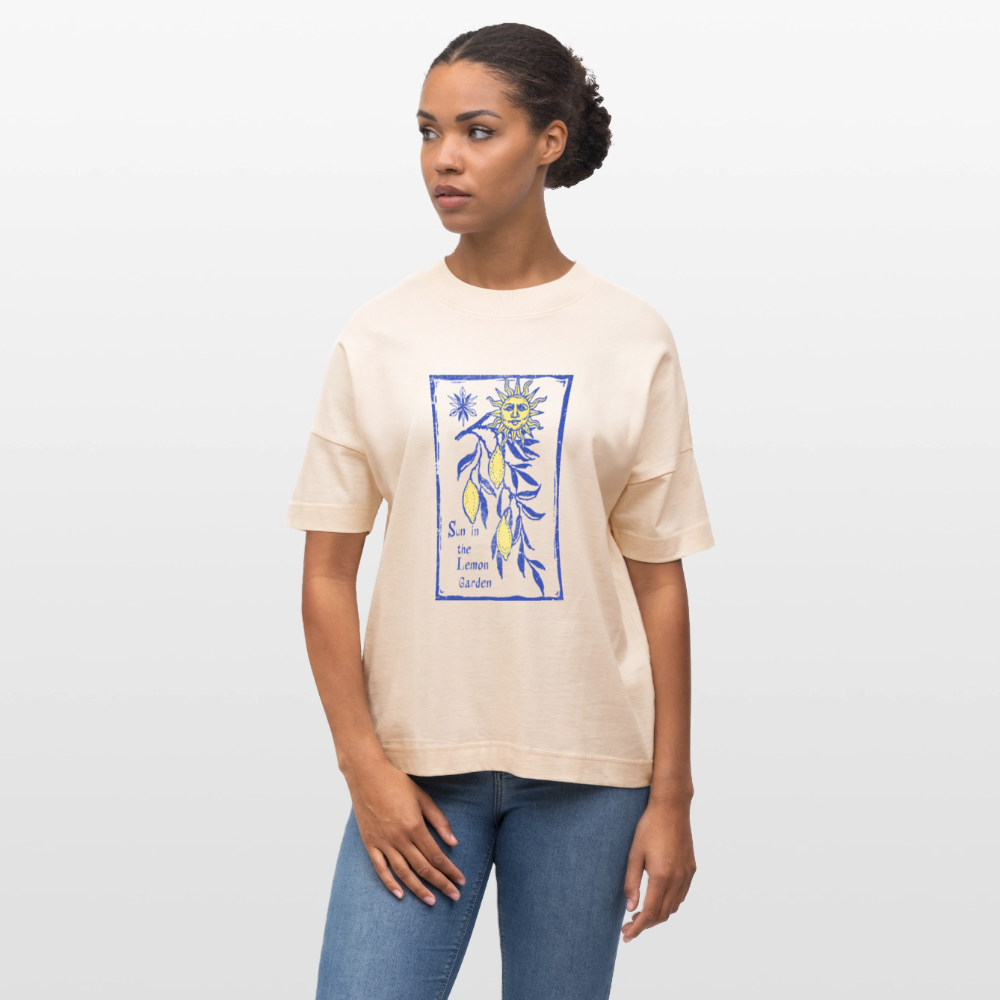 Stanley/Stella Oversized Unisex Bio T-Shirt - “Lemon Garden” - Weißgrau
