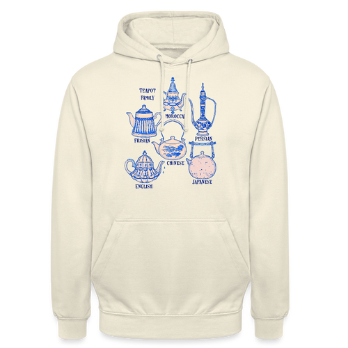 Unisex Hoodie - “So Many Teapots” - Vanille-Milchshake