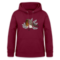 Frauen Kapuzenpullover "Rotkehlchen" - Bordeaux