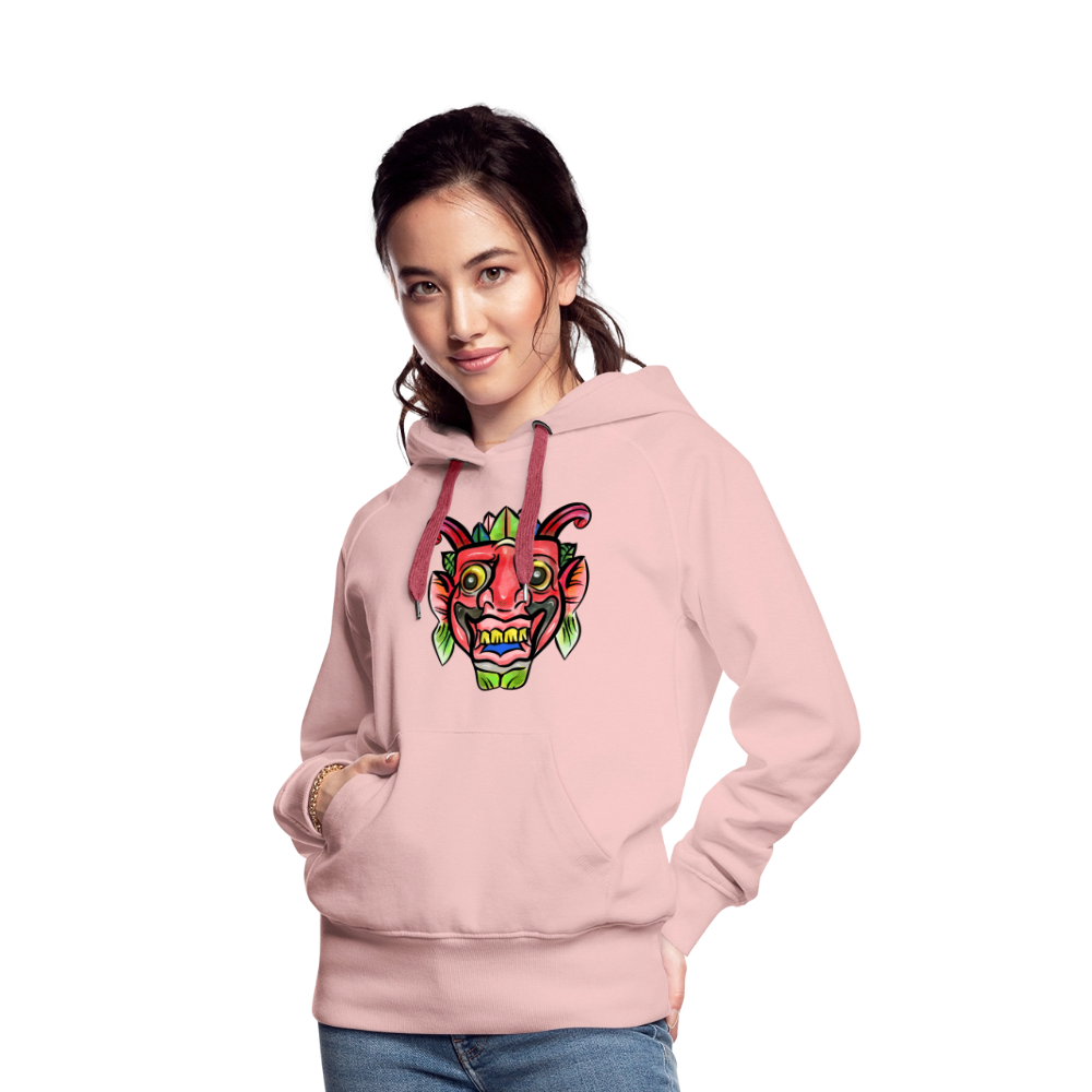 Frauen Premium Hoodie - "Bunte Maske" - Kristallrosa