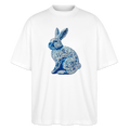 Stanley/Stella Oversized Unisex Bio T-Shirt - “Hase Delfter Blau” - Weiß