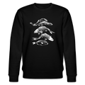 Männer Bio-Sweatshirt - “Fischsilhouetten” - Schwarz