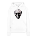 Frauen Premium Hoodie - "Totenkopf in Tinte" - Weiß