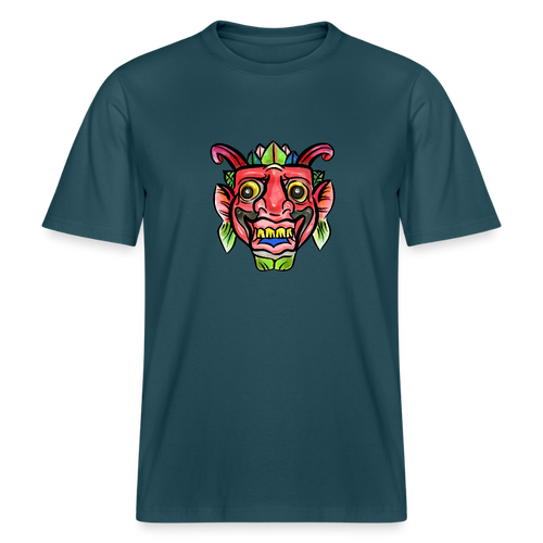 Stanley/Stella Relaxed Fit Unisex Bio-T-Shirt - "Bunte Maske" - Dunkles Petrol