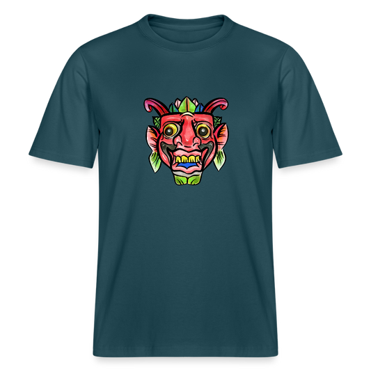 Stanley/Stella Relaxed Fit Unisex Bio-T-Shirt - "Bunte Maske" - Dunkles Petrol