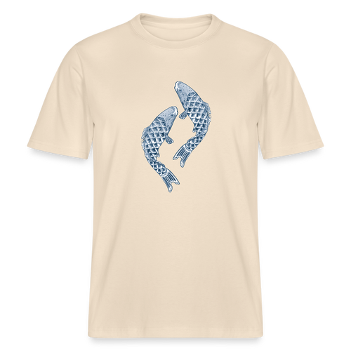 Stanley/Stella Relaxed Fit Unisex Bio-T-Shirt - “Blaue Kois” - Weißgrau