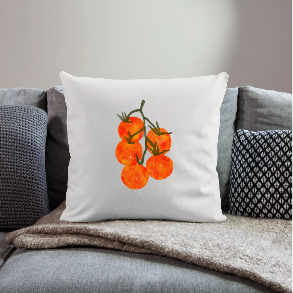 Sofakissen mit Füllung 44 x 44 cm - “I Pomodori” - Naturweiß 