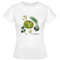 Frauen T-Shirt- “Gemüse Collection Print” - Weiß