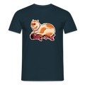 Männer T-Shirt - “Katze & Koinobori” - Navy