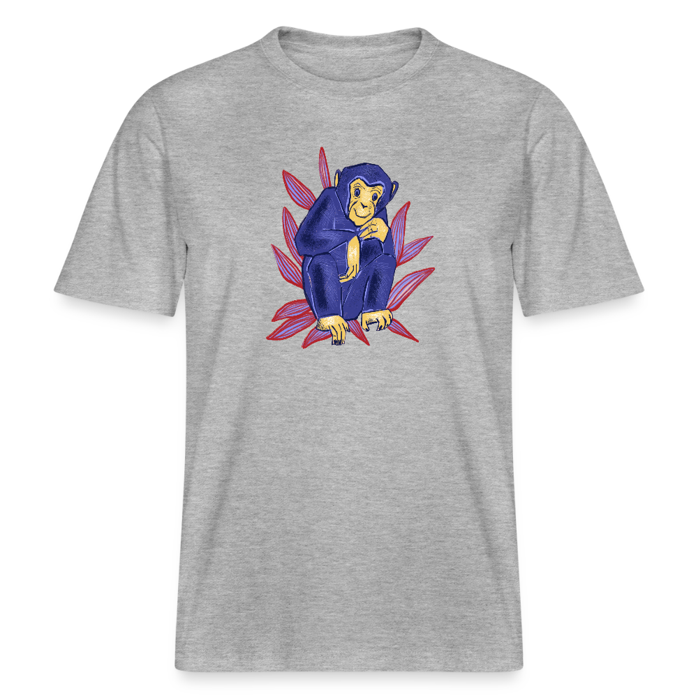 Stanley/Stella Unisex Bio-T-Shirt - “Blauer Affe” - Grau meliert