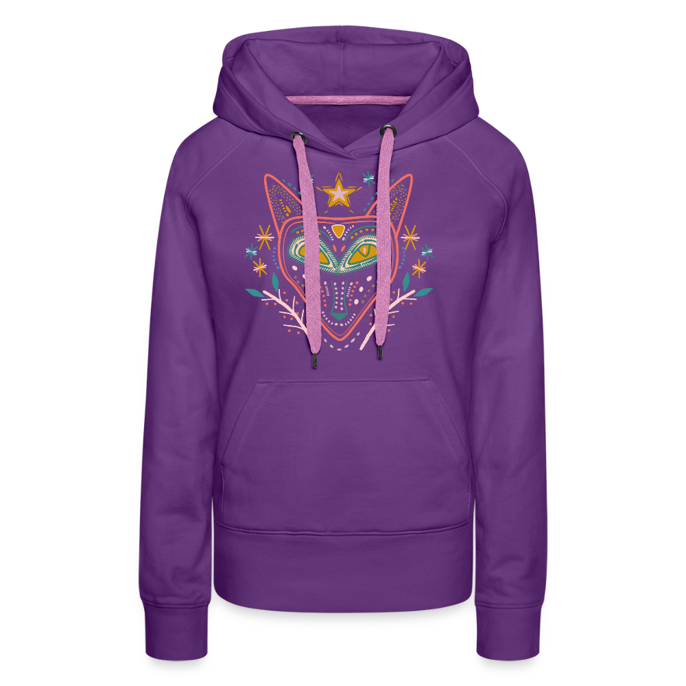 Frauen Premium Hoodie "Nachtfuchs" - Purple