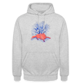 Unisex Hoodie - “Monsieur Fuchs und der Mond” - Hellgrau meliert