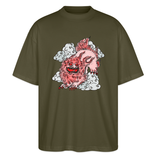 Stanley/Stella Oversized Unisex Bio T-Shirt - “Fu Dog” - Khaki