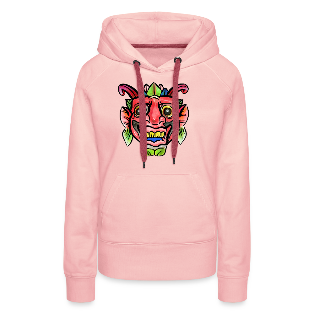 Frauen Premium Hoodie - "Bunte Maske" - Kristallrosa