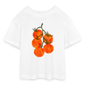 Teen Cropped Jersey T-Shirt - “I Pomodori” - Weiß